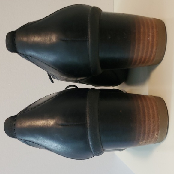 Dansko Pennie Oxford Block Heeled Shoes Size EU 40 Black Leather - Picture 4 of 16